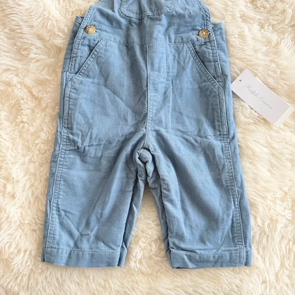 NEW Ralph Lauren Blue Corduroy Overall